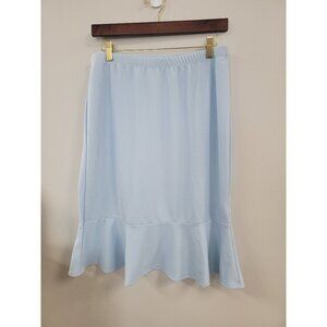 Aime Light Blue Ruffle Hem Skirt 1XL